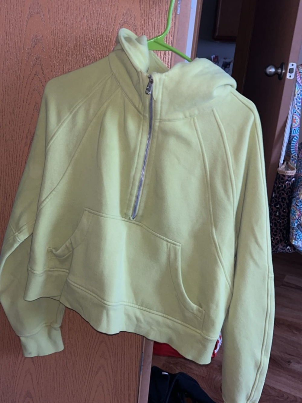 lululemon athletica Lime Green Half-Zip Hoodie